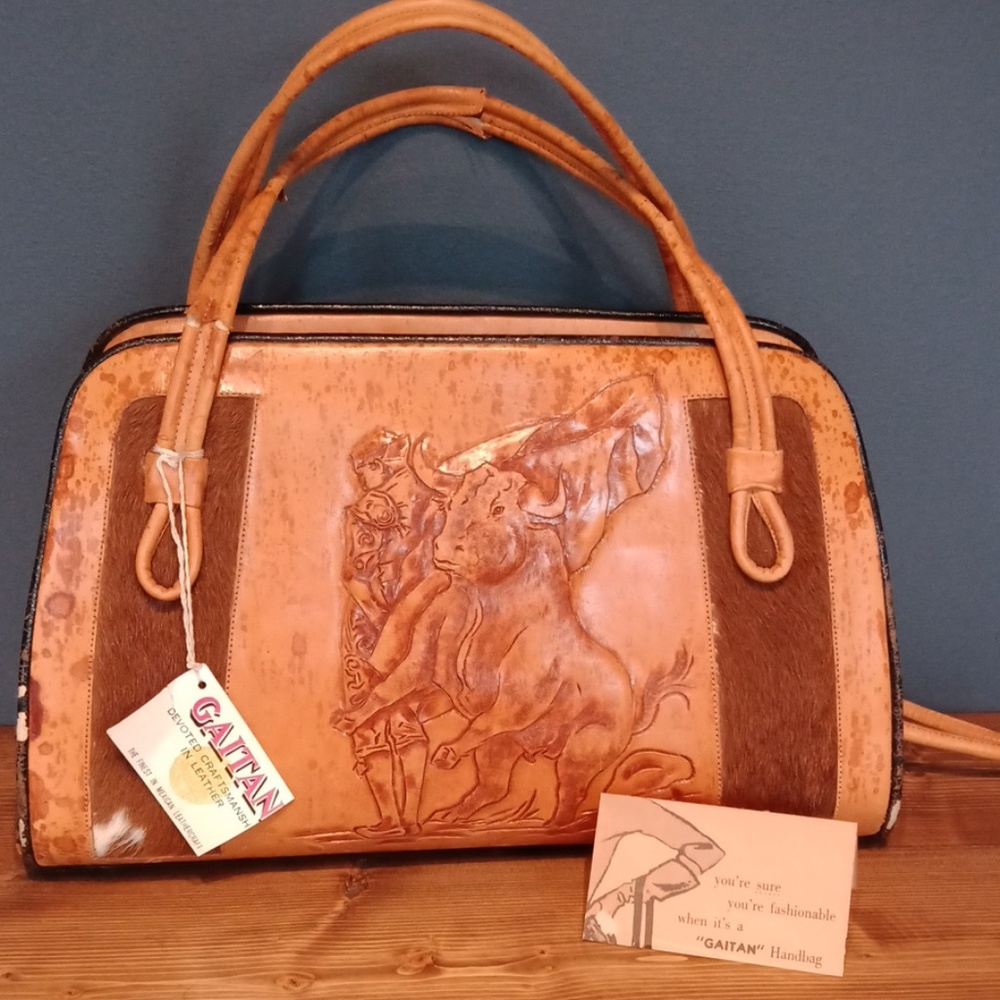 GAITAN leather vintage handbag